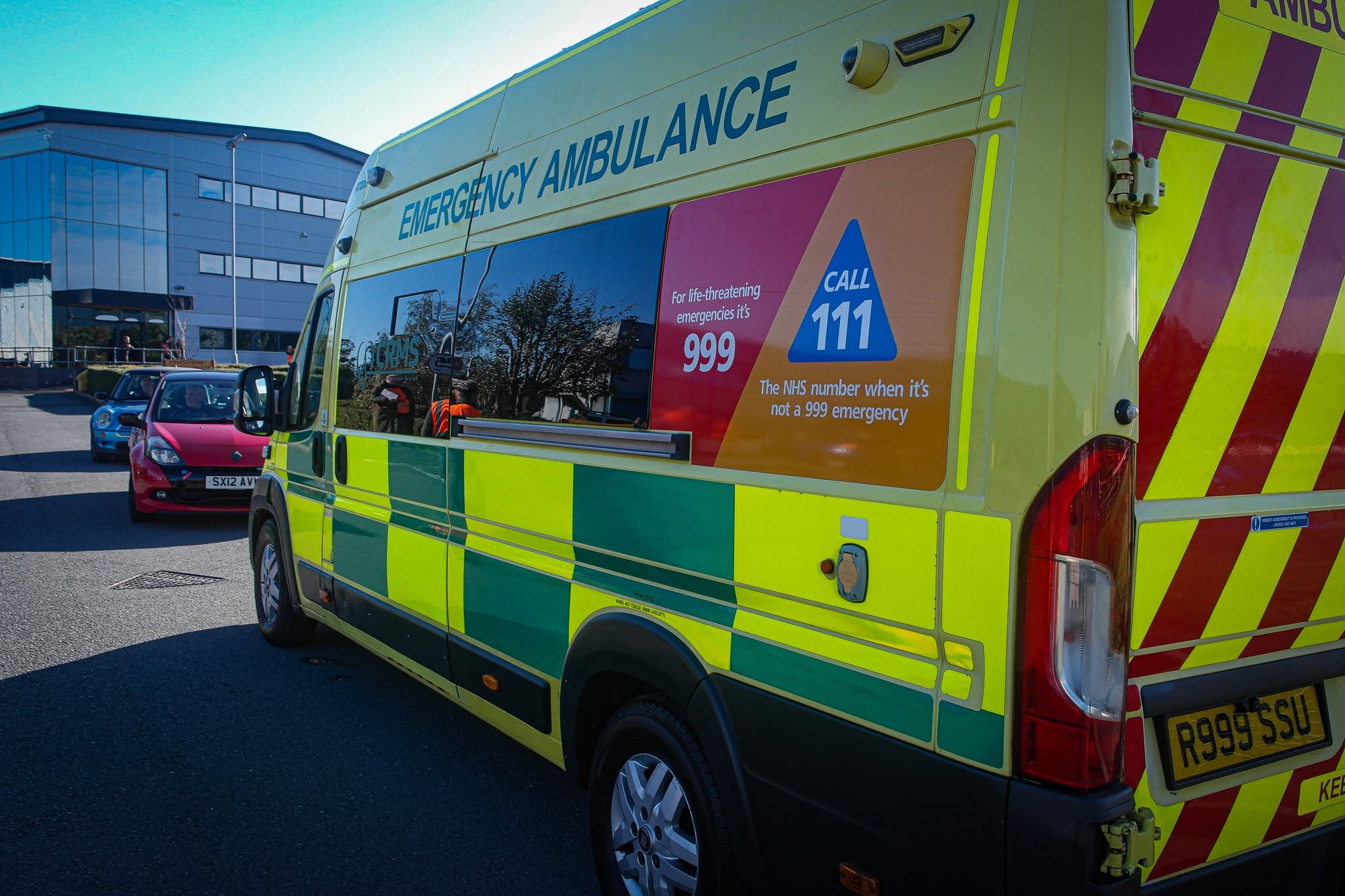 Catseye ambulance outside a building