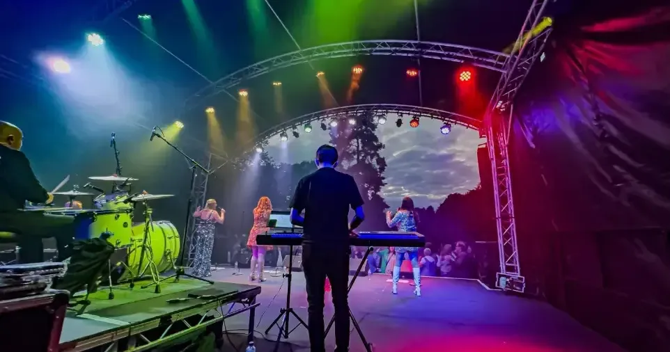 Qualified paramedic delivering pre hospital care at public event